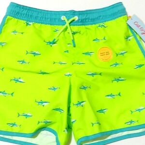 Boys swimming trunks size 8 color green
